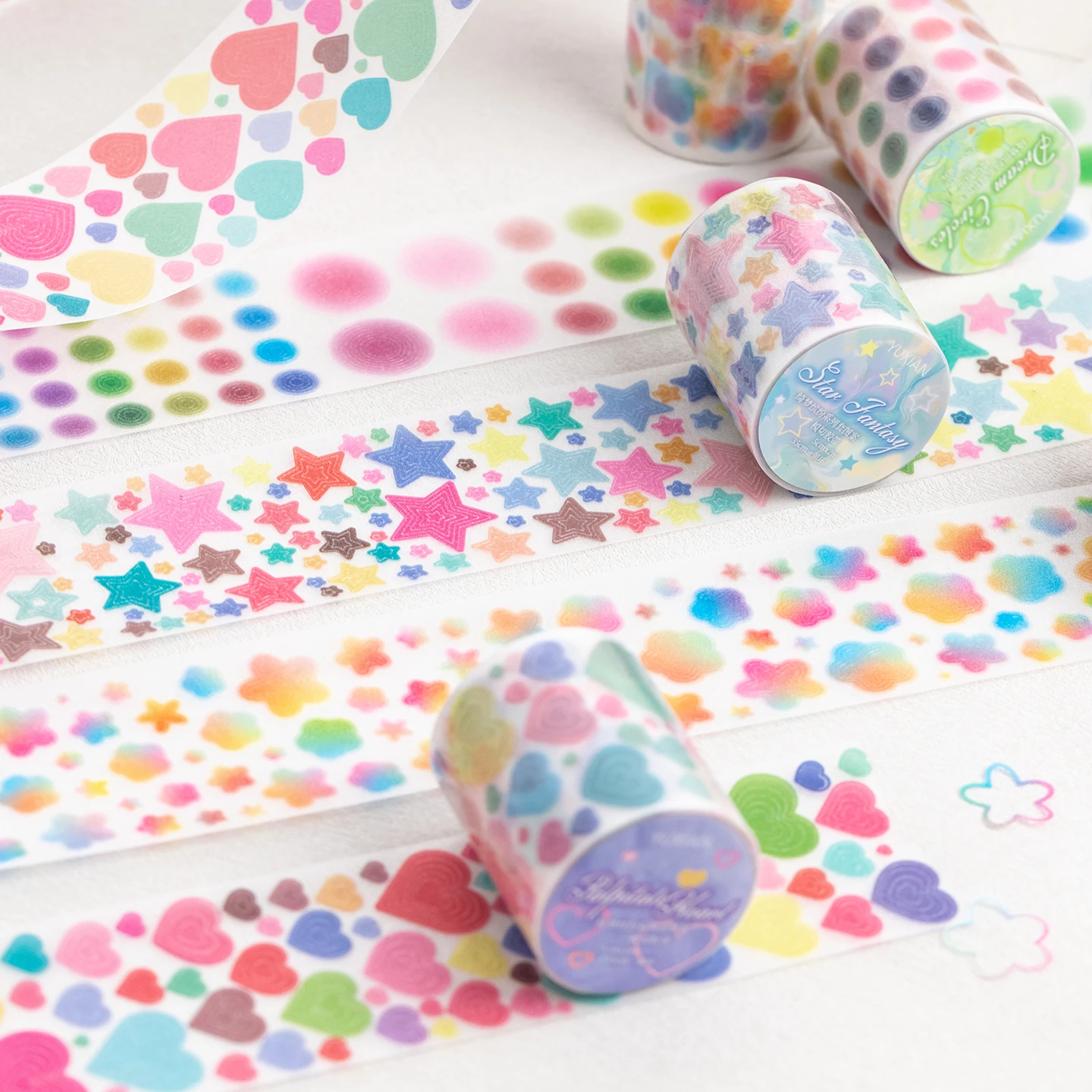 Фото MINKYS Love Heart Star Type декоративная лента наклейка скрапбукинг журнал DIY лента школьные канцелярские принадлежности №4