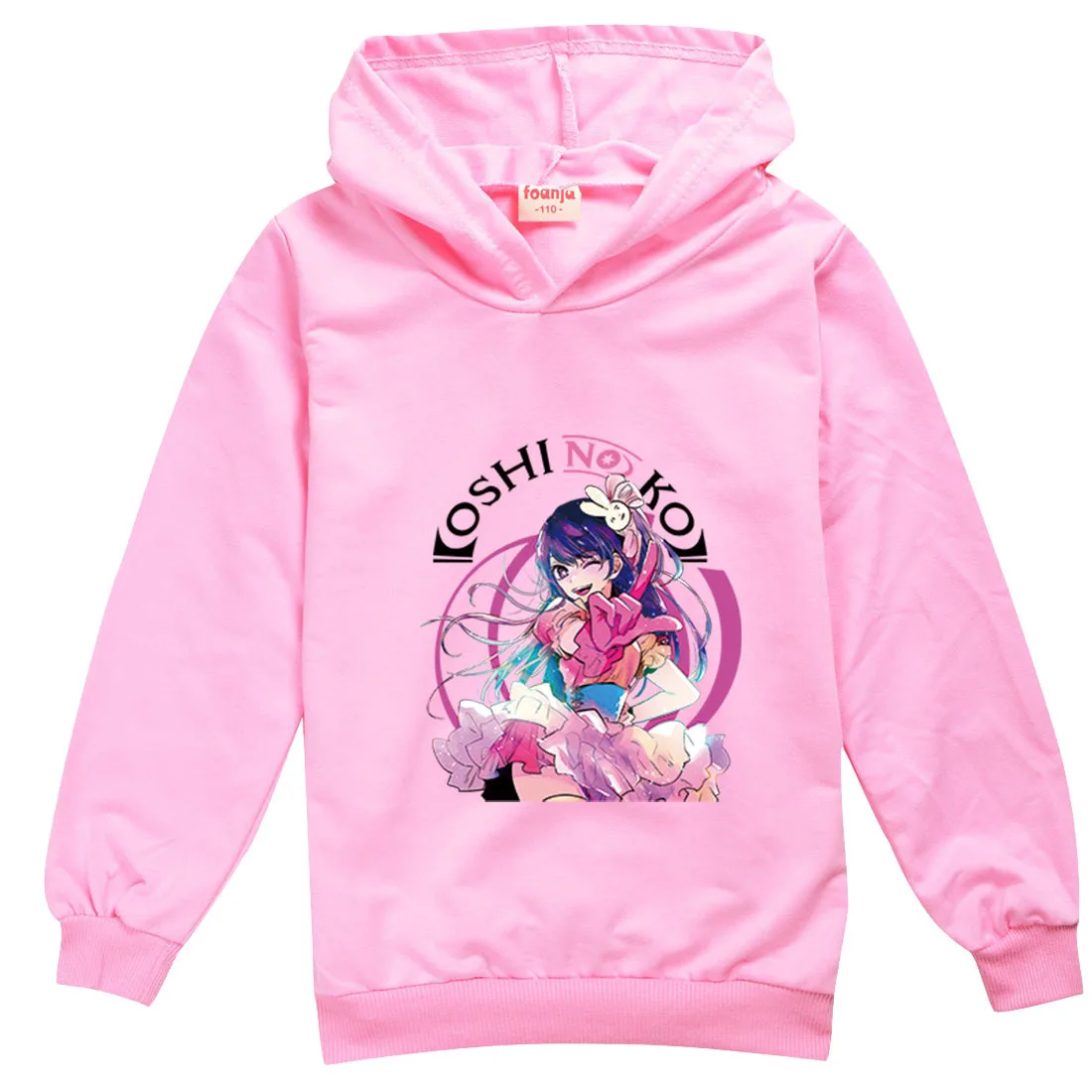 Толстовка Kawaii Oshi No Ko для маленьких девочек Ai Ruby Akane Аквамарин Hoshino Одежда для маленьких девочек Одежда для мальчиков модные толстовки с капюшоном