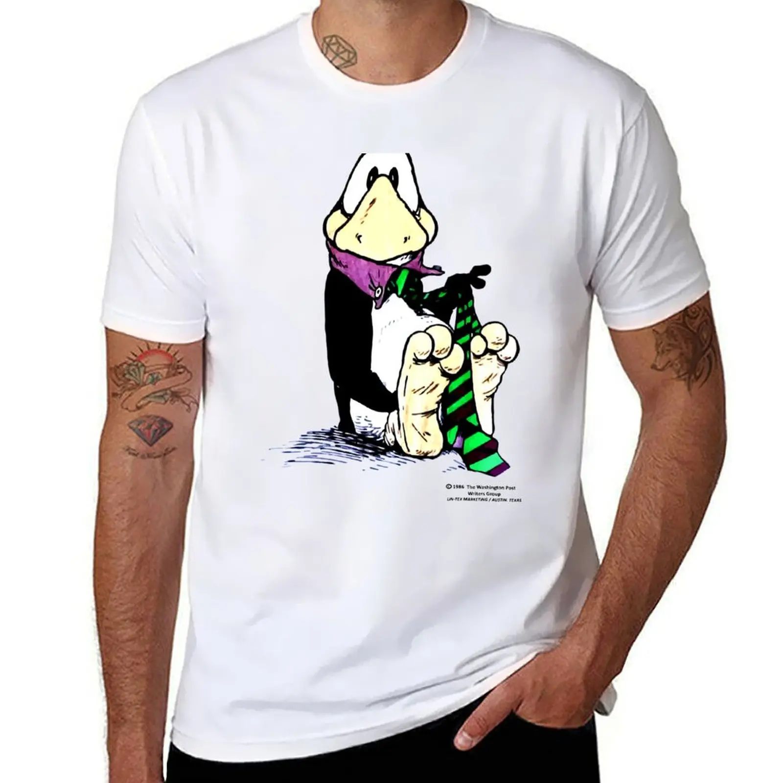 Футболка Bloom County Opus Sz 1986 года, мужская футболка, летние мужские футболки для мужчин, футболка