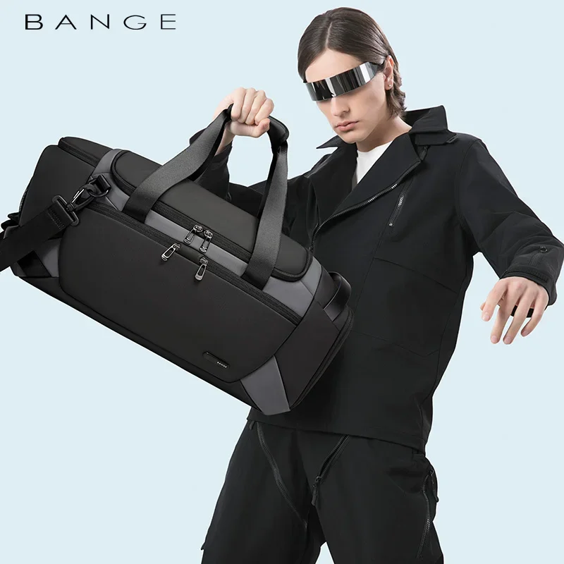 Фото Спортивные сумки BANGE, мужские спортивные сумки для фитнеса, тренировок, уличная водонепроницаемая спортивная сумка, разделительные сумки для сухого и влажного воздуха, дорожная сумка Sac De №4