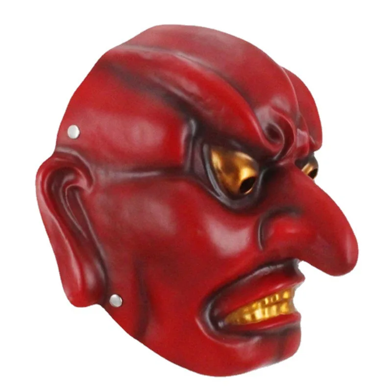 Хэллоуин Праджня Маска Can Face Demon King Resin Mask Nuo Opera Mask Секретная комната Призрачный дом Украшение Бар Вечеринка