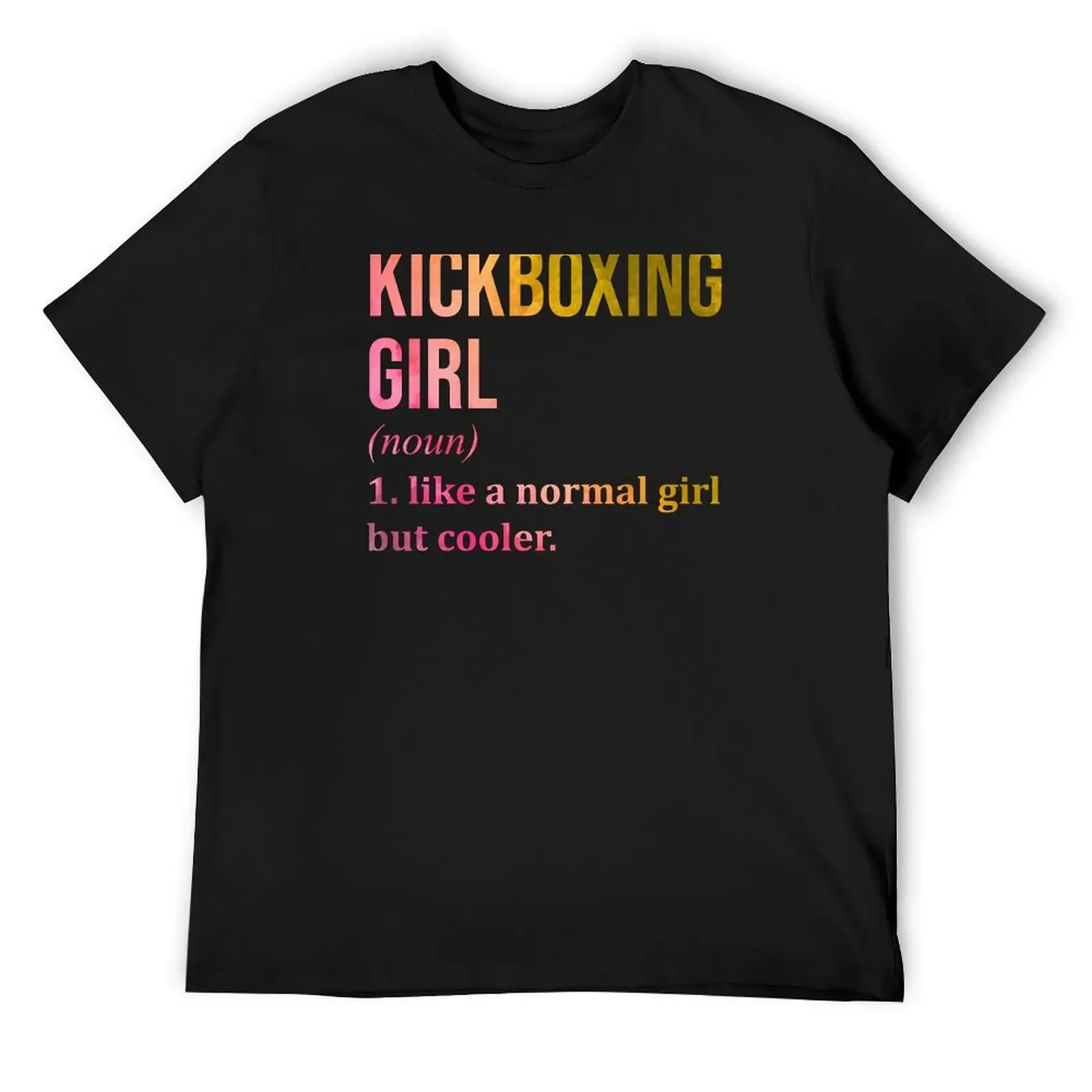 Футболка Kickboxing Girl Definition in Watercolor, топы, летняя одежда, хлопковая футболка в тяжелом весе, мужская футболка