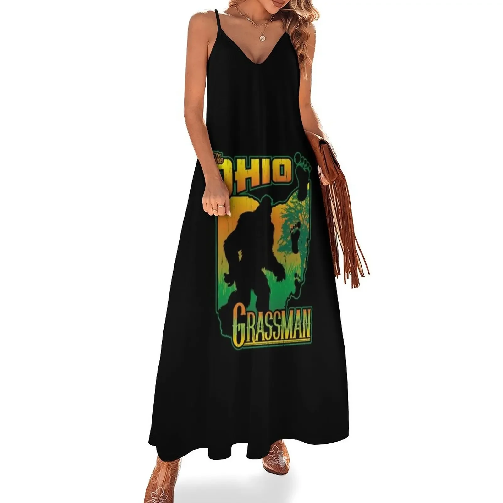 Платье Bigfoot T-ShirtOhio Grassman без рукавов, платье на день рождения для женщин, праздничный наряд для женщин