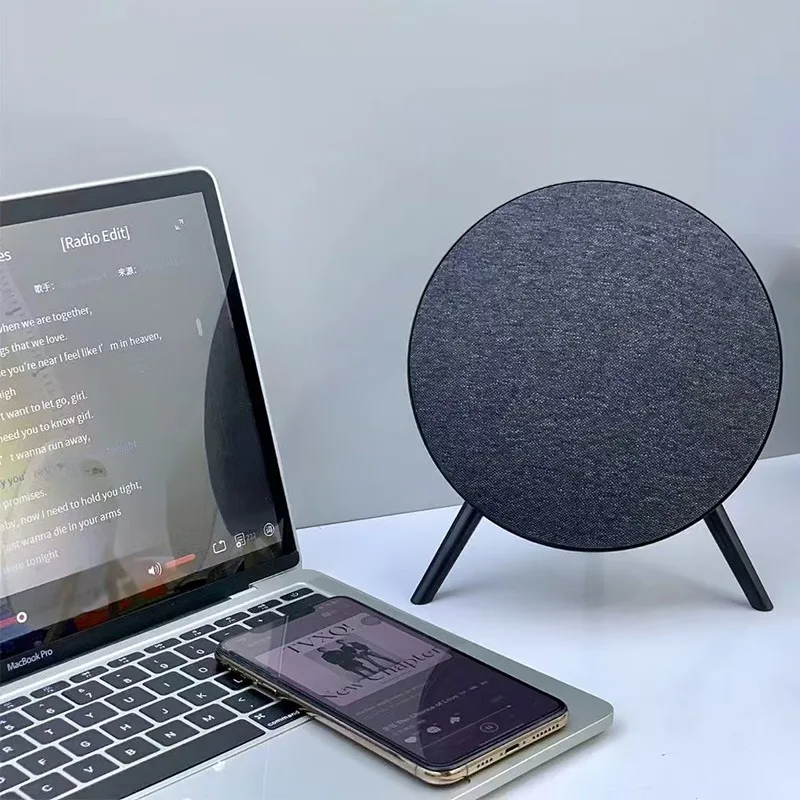 Фото Мини-НЛО Bluetooth-динамик Открытый портативный сабвуфер BT 5,4 HIFI Стерео Домашний настольный звуковой ящик Поддержка TWS TF USB AUX FM Play №4