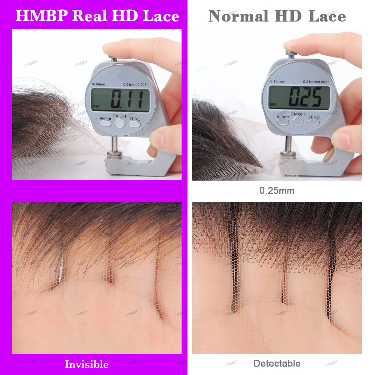 Фото Skinlike HD Lace 400 Плотность 13x6 HD Кружева Полные фронтальные парики Человеческие волосы Объемная волна Мелирование 613 13x4 Настоящие невидимые HD парики шнурка №4