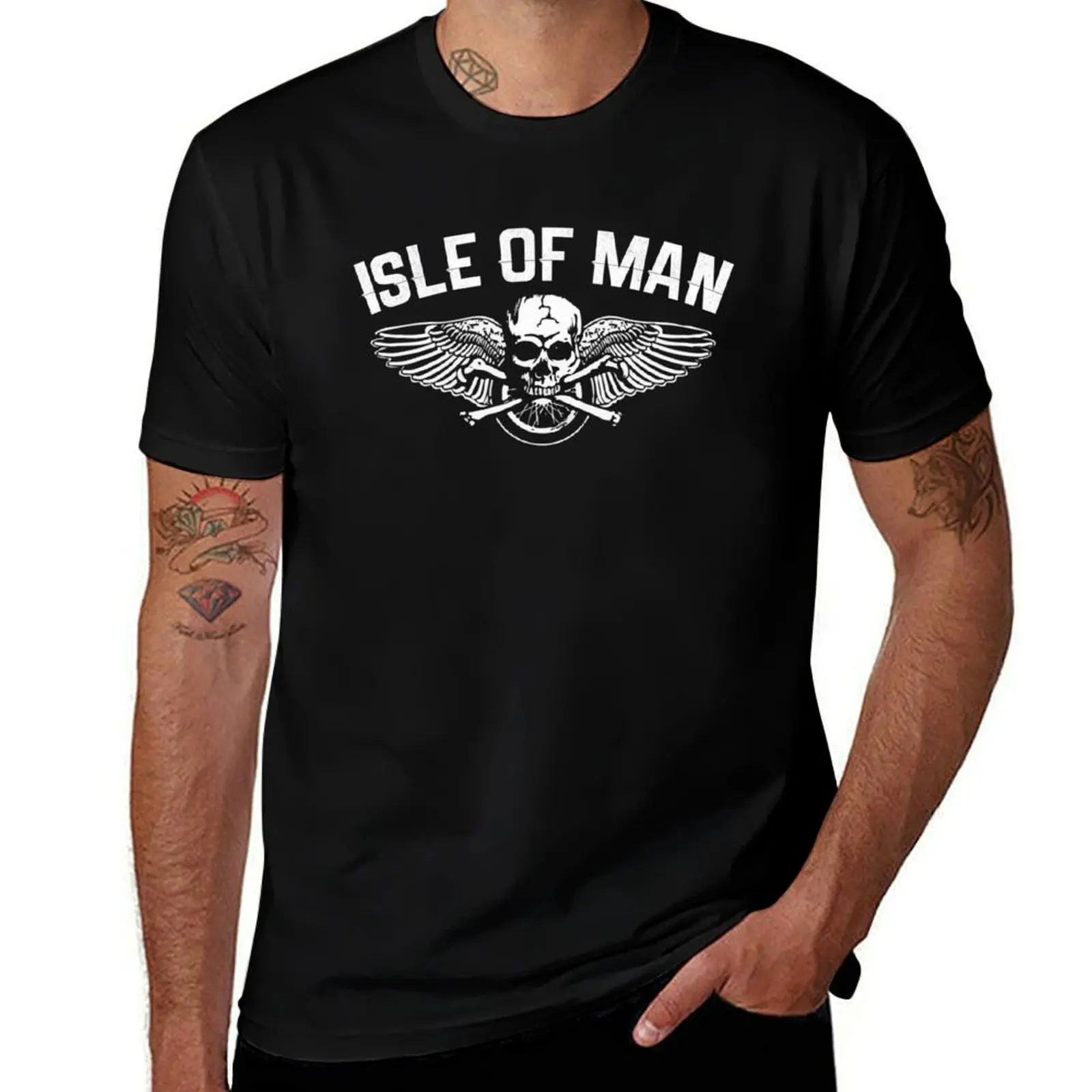 Футболка Isle Of Man TT Races Skull Active, мужская повседневная футболка, мужская футболка из 100% хлопка, люксовый бренд Футболки и майки