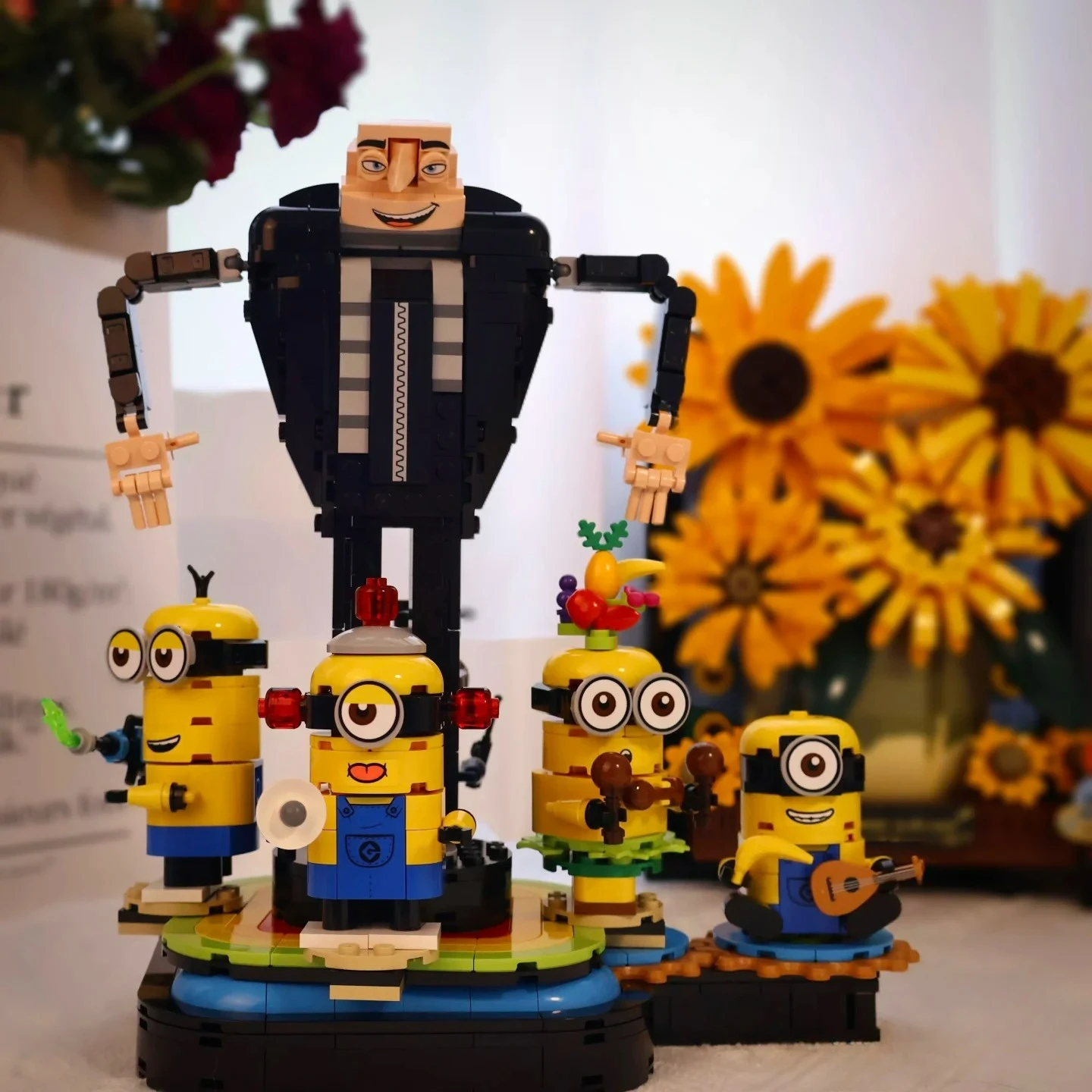 MINISO Дисней мультфильм Gru и миньоны маленький желтый человечек кирпичный строительный блок кирпичи модель DIY игрушки детский подарок на день рождения для мальчиков
