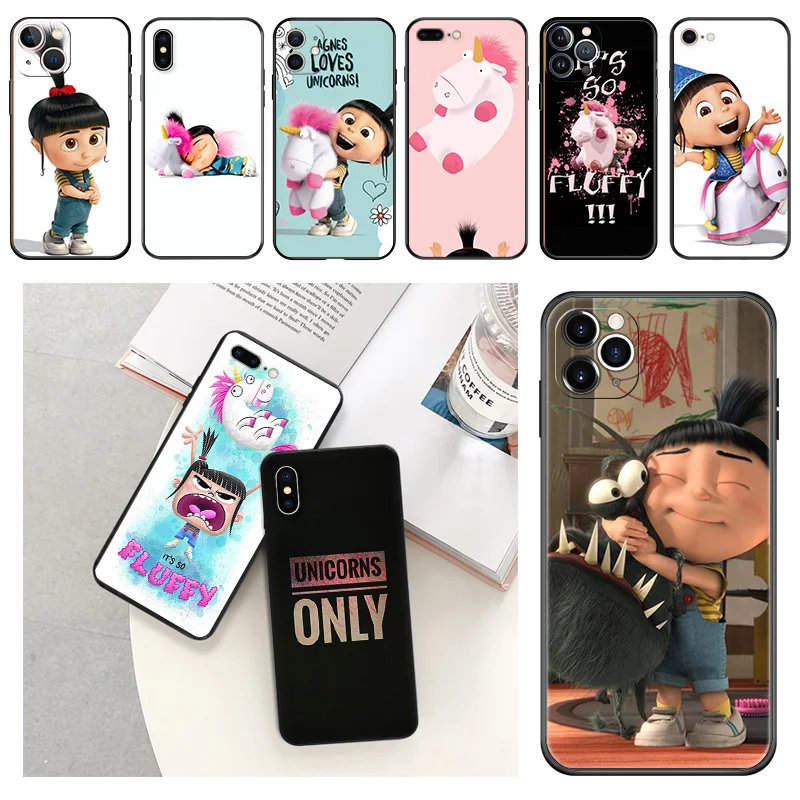 Чехлы для телефонов iphone 15Pro, XS Max, 11, 12, 13, 14 Pro, 7, 8, 15 Plus, Mini SE, X, XR, защитный чехол для камеры с моим пушистым единорогом и агнессом