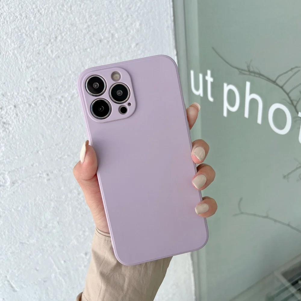 Матовый мягкий силиконовый чехол для телефона с прямым краем для iPhone 16 15 14 13 12 11 Pro Max 7 8 Plus XS Max XR 16E Same Color Hand Rope (art.: 3920cd98916a3) - 3920cd98916a3