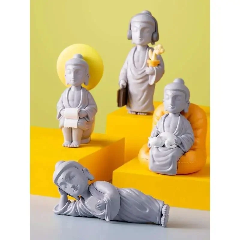 Фото Аутентичный Amitofo Pvc V1 Fo U Calm Down Buddha-Like Series слепая коробка милая кукла декор комнаты коллекция модель игрушки подарки-сюрпризы №4