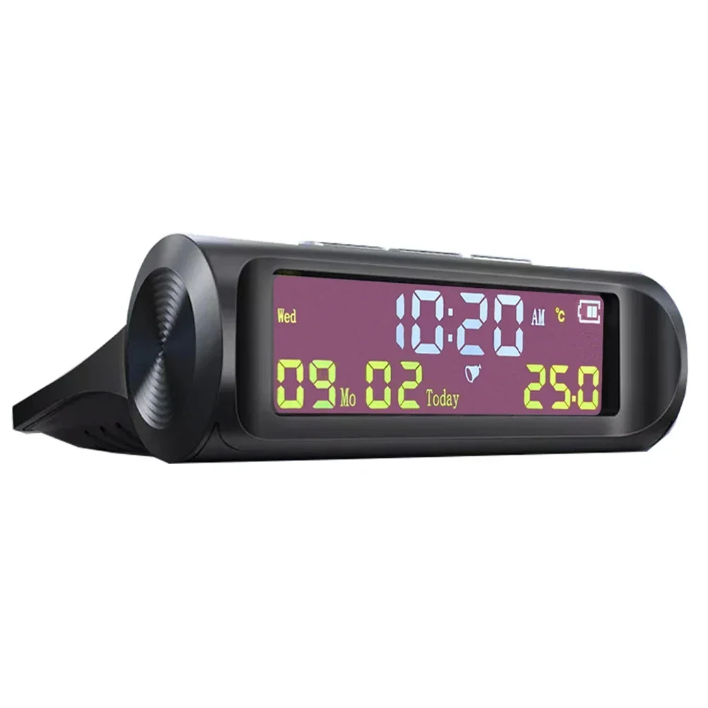 AN01 TPMS Look Солнечные автомобильные цифровые часы с датой Автомобильный дисплей температуры Высокоэффективный солнечный сверхдлительный срок службы батареи