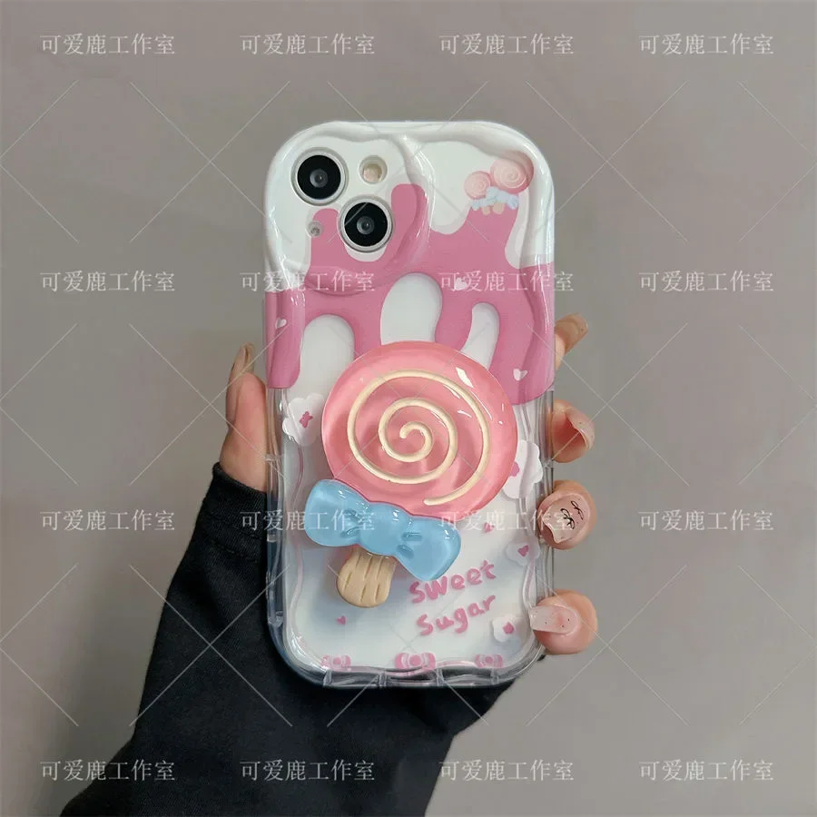 Фото Леденец 3D волна кронштейн браслет планшетов для OPPO A98 A94 A93 A92 A79 A78 A76 A58 A57 A55 A38 A33 A17 A16 2020 4G железная задняя крышка №2