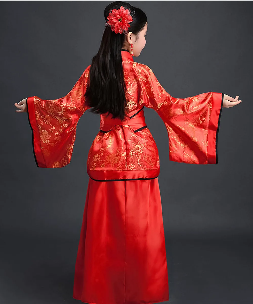 Фото Cina Kuno Gaun Gadis Anak Кимоно Tradisional Etnis Fan Siswa Paduan Suara Kostum Tari 3) Yukata Kimono Gaya №5