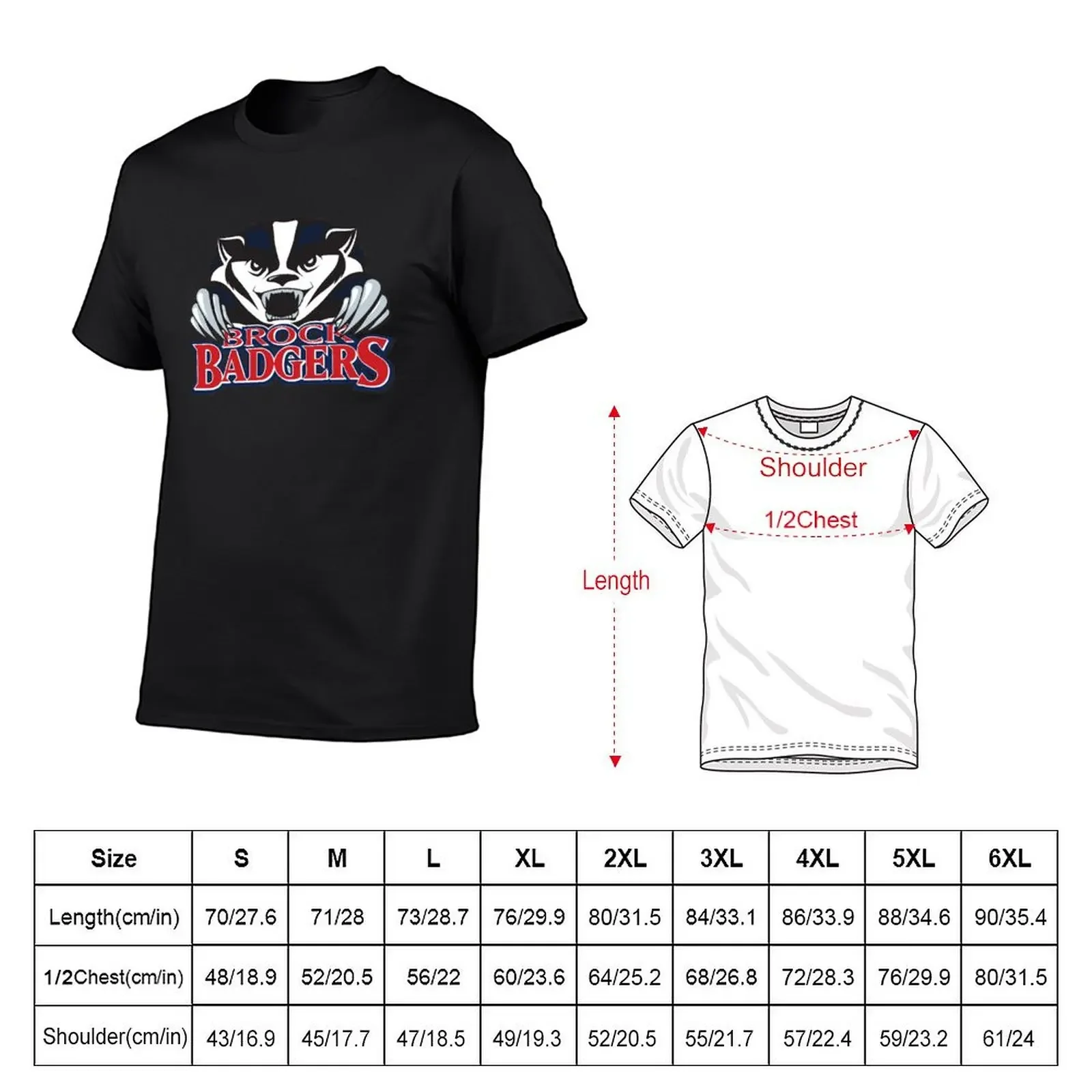 Brock (Badgers) College Logo1 T-Shirt anime clothes tees anime t shirts blacks big and tall t shirts for men (art.: 3920ca2200cd2) - 3920ca2200cd2