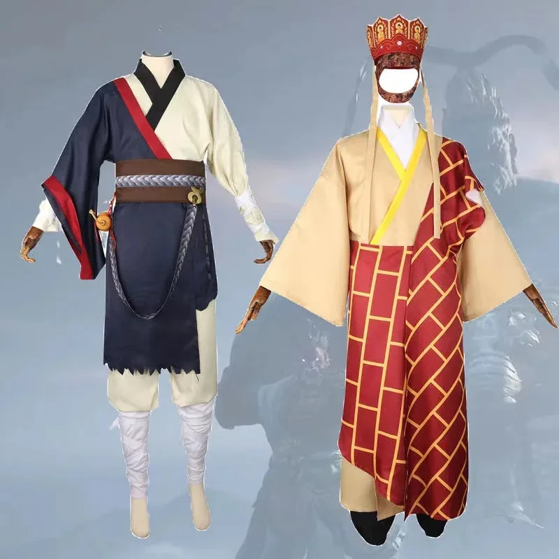 Черный миф Wukong косплей Tang Monk игровой набор, костюм мастер Tang Sanzang косплей костюм Sun Wukong