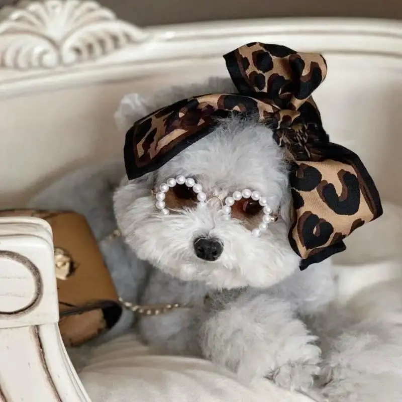 Фото Pets Fashion Glasses Жемчужные солнцезащитные очки для собак Cats Pets Photo Prop Goggles- x3uc №5