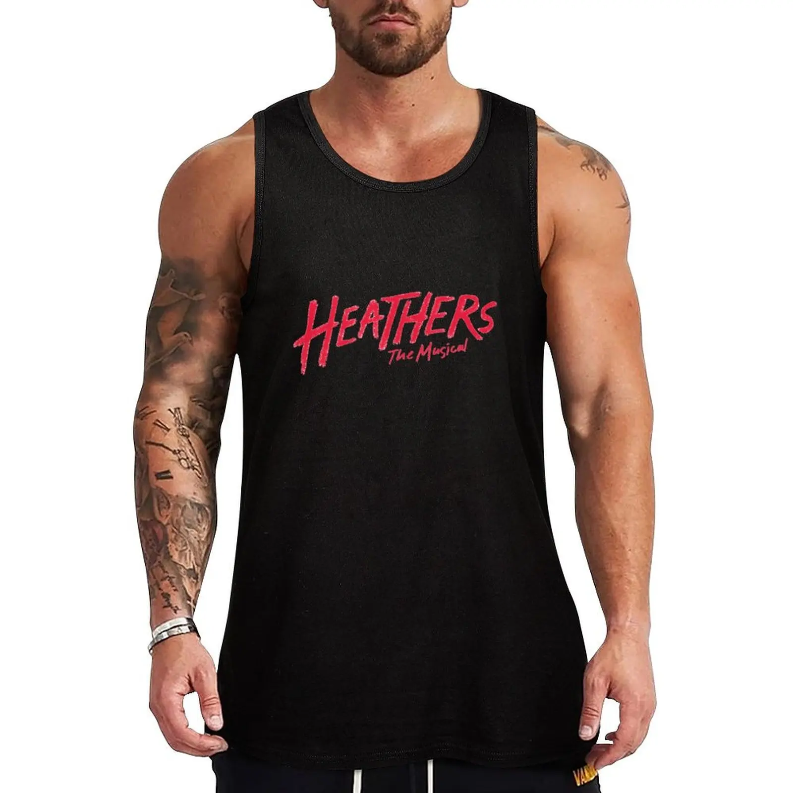 Майка с логотипом Heathers the Musical, мужская футболка без рукавов, мужская футболка, футболка для бодибилдинга