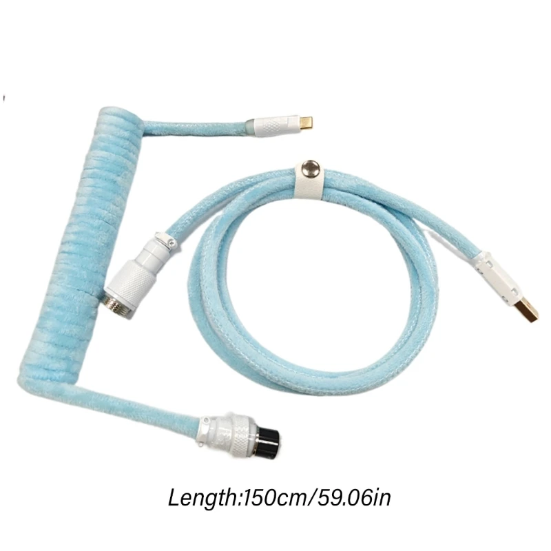 896F Витой кабель игровой клавиатуры, USB Type C–A, сильный эффект отскока, с металлическим авиационным разъемом, 1,5 м (art.: 3920c7adb05b4) - 3920c7adb05b4
