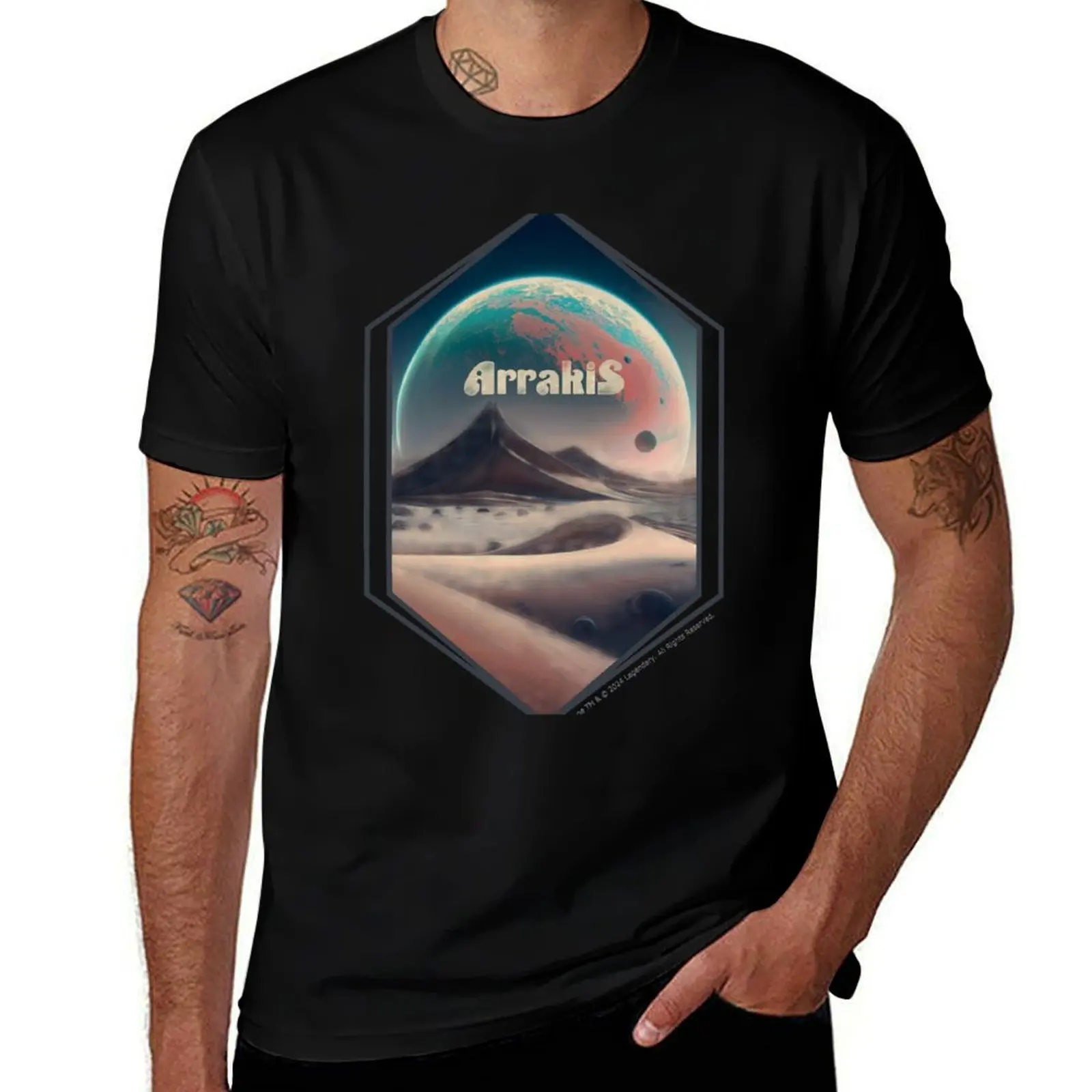 DUNE. Arrakis (белый фон) футболка хлопковая футболка комплект мужская футболка роскошная футболка