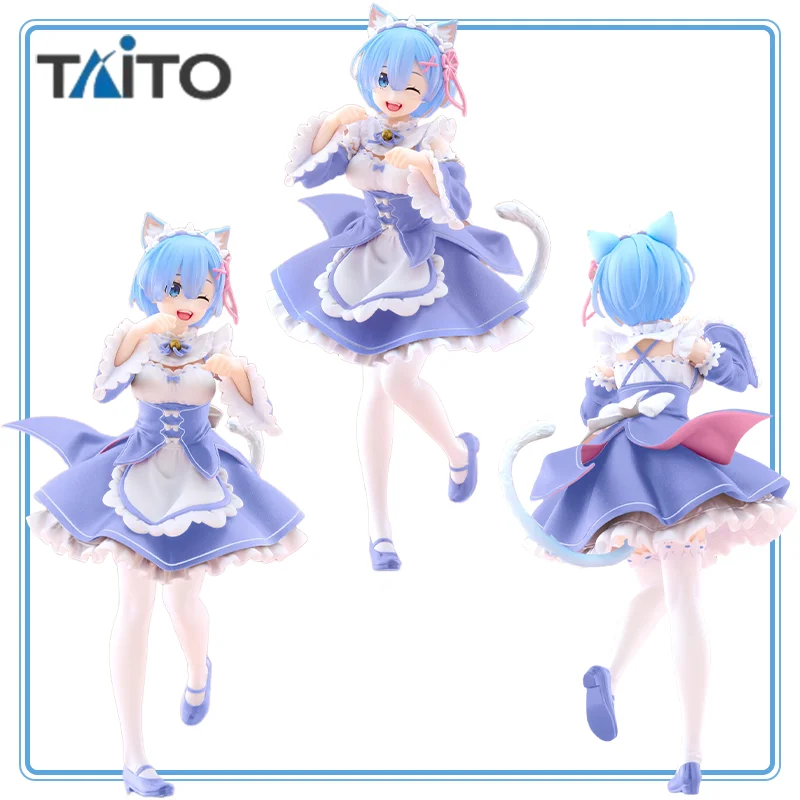 【Authentic】TAITO Original Re: Zero Starting Life in Another World Coreful Figure Rem Cat Ear Maid Ver. Оновительная модель украшения
