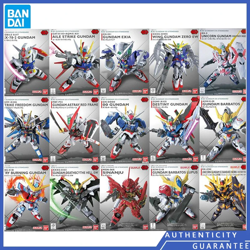 Bandai Gundam SDEX пазл, 8 см, стандартная звезда, розыгрыш, двойная 0, модель пазла, игрушки, детские подарки