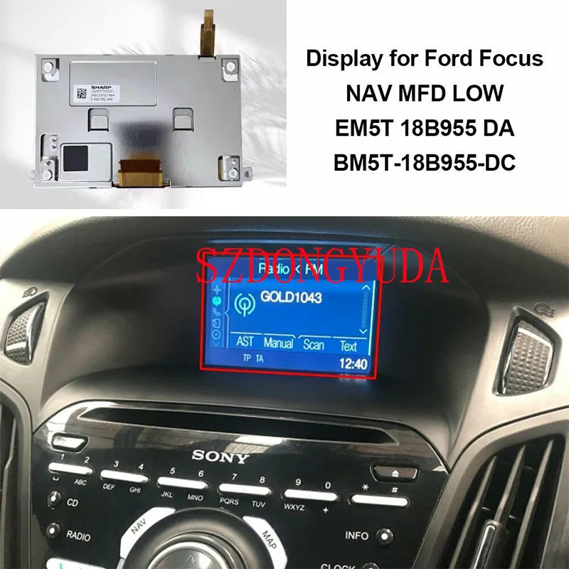 Дисплей приборной панели для Ford Fiesta Focus Kuga Ranger Transit C-Max Nav MFD низкий кластер инструментов автомобильная навигация панель с ЖК-экраном