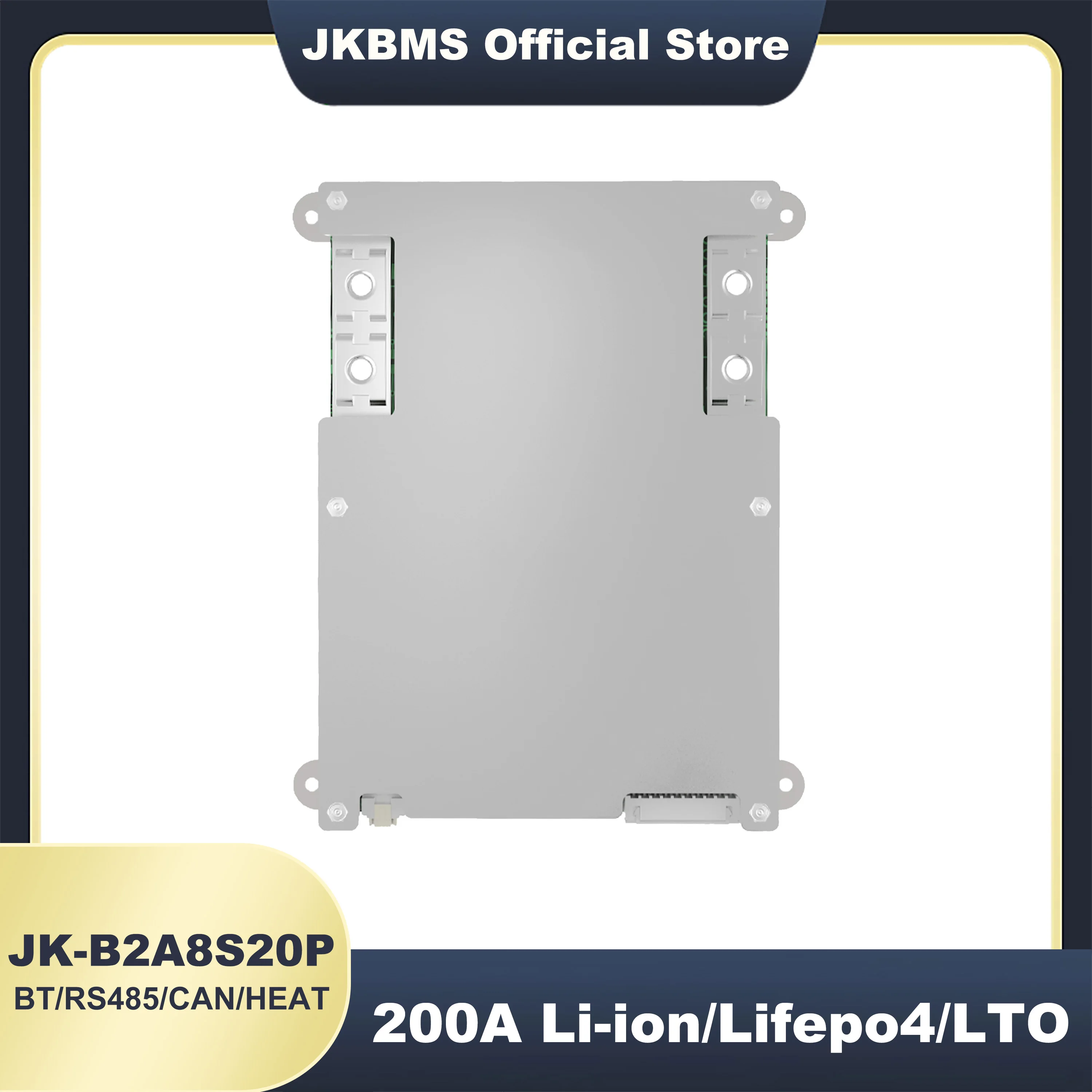 Батарея JKBMS 200A SAMRT BMS B2A8S20P B2A8S20P-HC 4S 6S 7S 8S 12 в 24 В с функцией активного баланса тепла 2A в продаже