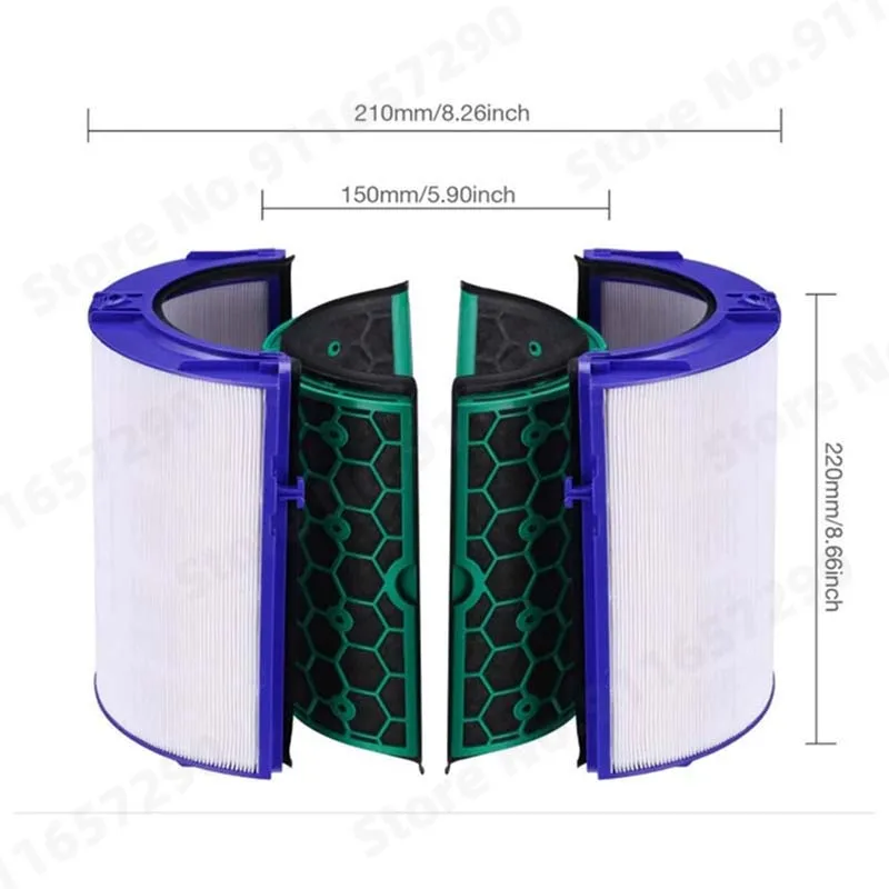 Фото Замена для Dyson TP04 TP05 HP04 HP05 Pure Cool Purifier HEPA Purifier Герметичный двухступенчатый 360-градусный фильтр, аксессуары для системы №2