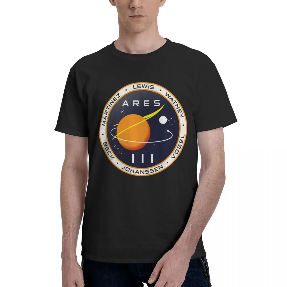 Футболка с надписью «Mission To Mars», «Martian Essen»