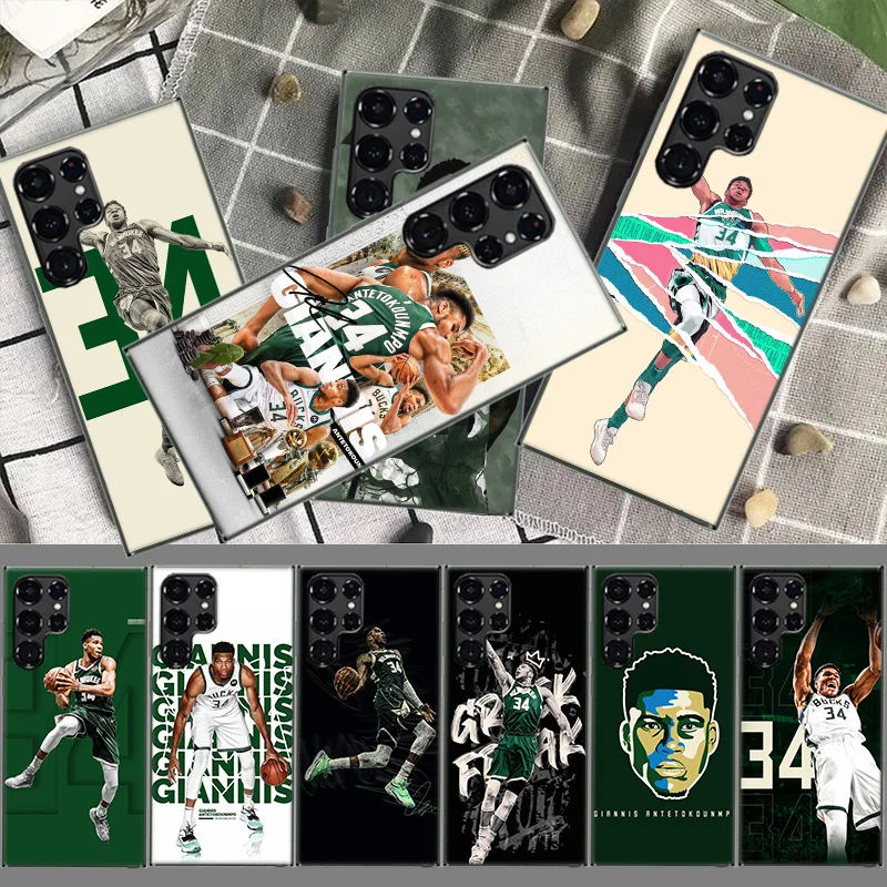 Чехол для телефона Giannis Antetokounmpo Basketball для Samsung S25 Edge S23 S22 Ultra Galaxy S21 S20 S24 FE S10 S9 Plus S10E Coque Cove