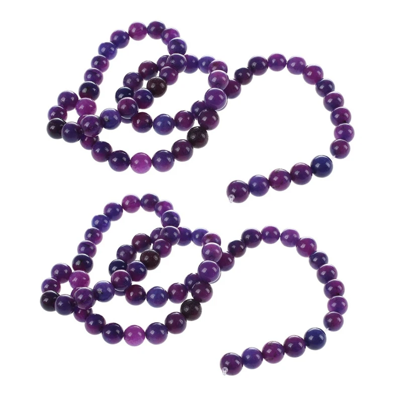 2X Sugilite драгоценные камни круглые бусины 6 мм Фиолетовый
