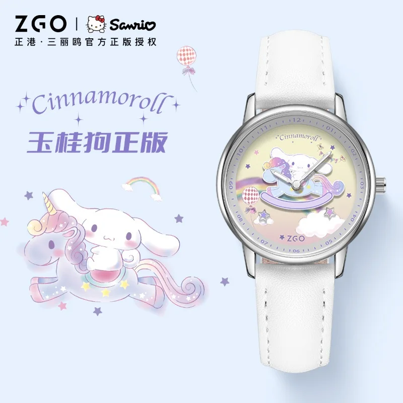 Женские кварцевые часы ZGO Sanrio, милый и стильный дизайн для студентов, забавные и креативные часы, идеальный подарок на день рождения 2189