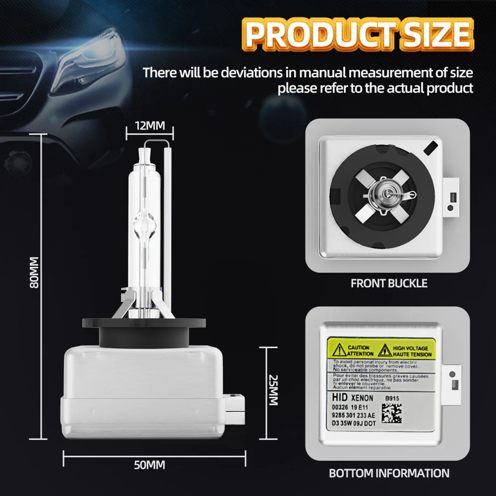 Фото 2x автомобильная лампа D3S 6000K для Audi A1 A3 A4 A5 A6 A7 A8 Q3 Q5 Q7 S3 S4 S5 SQ5 RS6 HID для светодиодной фары CSP 3570/ксеноновая фара HID №3