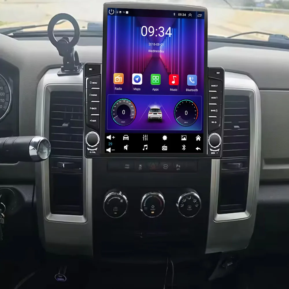 Автомобильный радиоприемник, аудио-видео A/V-плеер, головное устройство с GPS Carplay, кассета для грузовиков Dodge RAM 1500 2500, 2008-2012