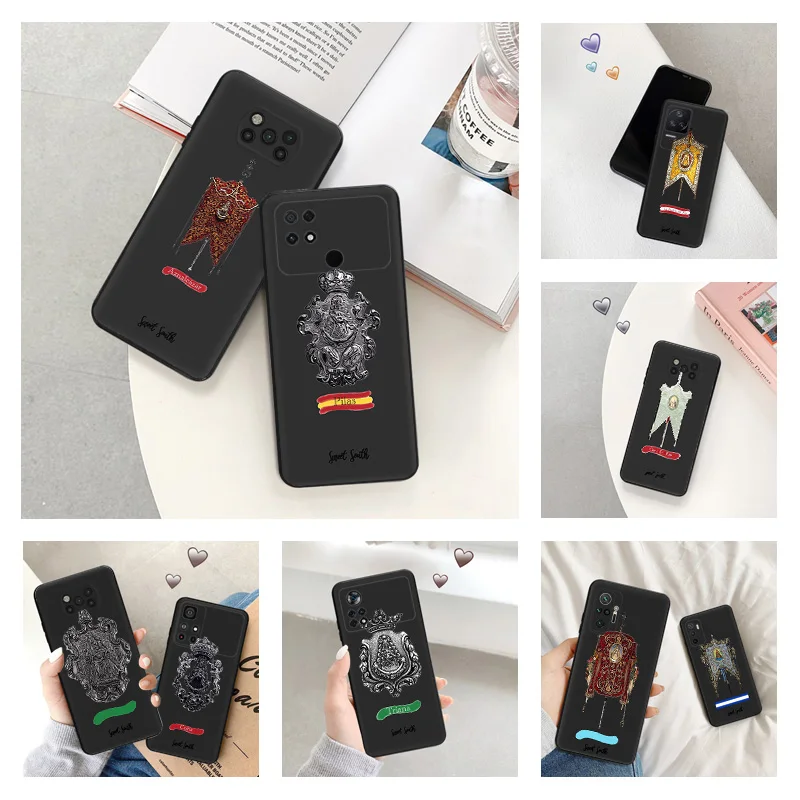 Чехол для телефона Xiaomi Poco C40, M5, M4, M3, C50, C51, X5, X3, X4, F5 Pro, F3, F4, F1, значок Христа, флаг церкви, искусство, мягкий черный силиконовый чехол