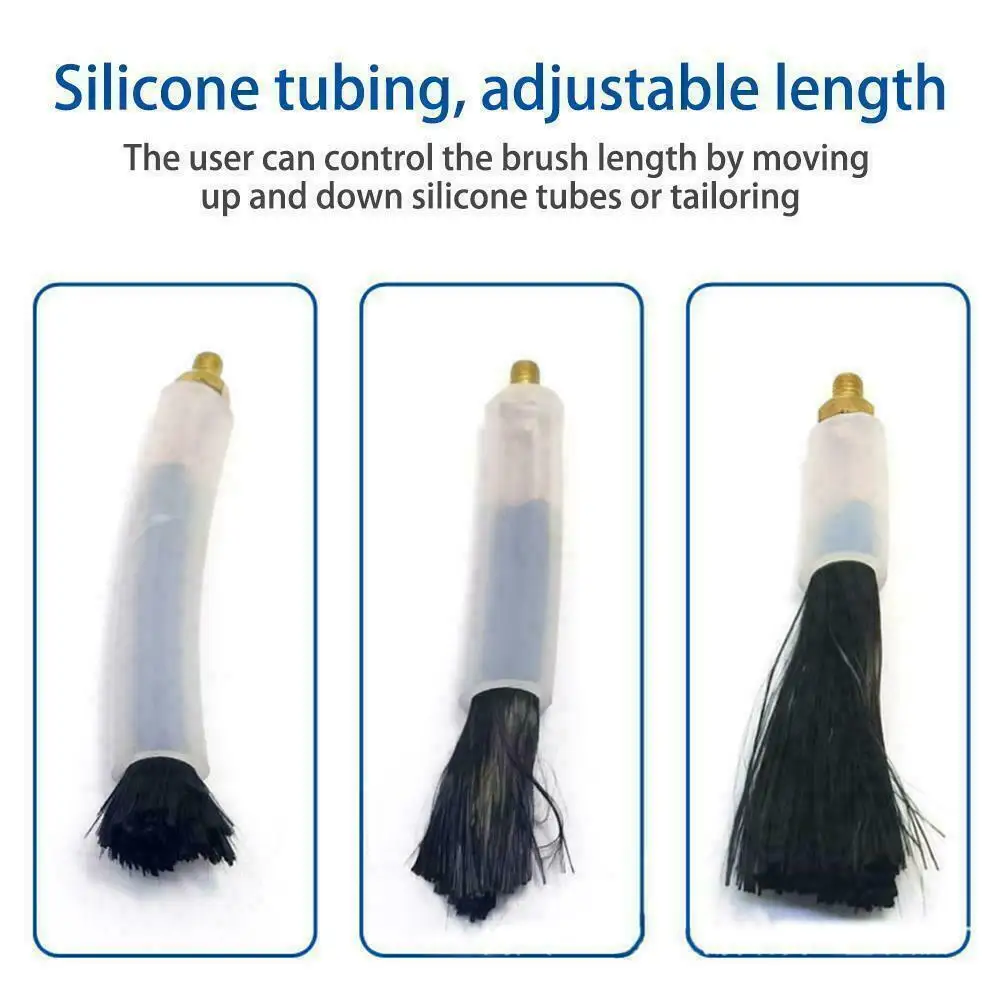 Фото Кисть для трайки Tig Wig Mig Brush M6/M8/M10, щетка для сварки из углеродного волокна и полировки, инструменты для очистки сварки и шва, аксессуары №4