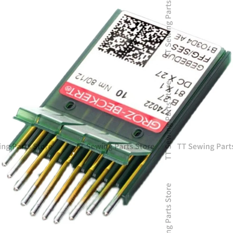 10 шт. DCX27 DC * 27 золотые иглы, Германия, Groz Beckert DC27 B27, ножницы для оверлока, швейная машина, 1 шт., маленькая пластиковая коробка (art.: 3920c6d228394) - 3920c6d228394