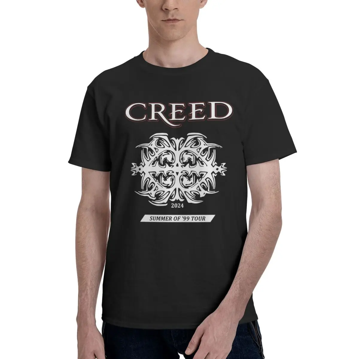 Creeds Band, футболка с рисунком, модные повседневные дышащие удобные винтажные футбольные рубашки из 100% хлопка, мужская одежда 2025 года
