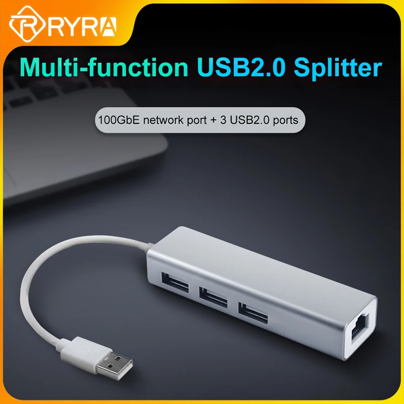Док-станция RYRA с USB Type-C на Ethernet, 3USB-порта