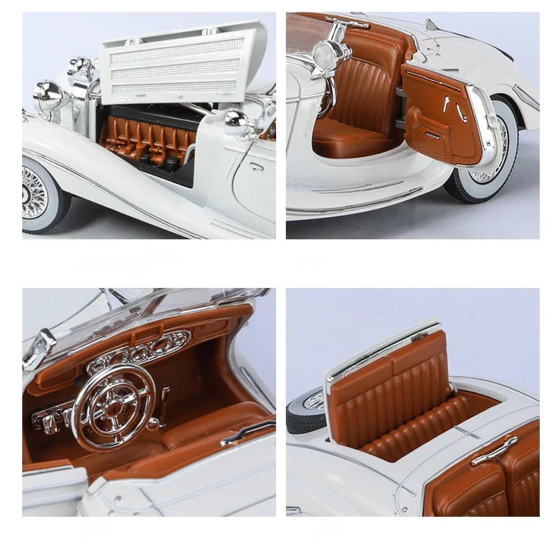 Новый 1:24 Mercedes-Benz 500K ретро классический автомобиль сплав модель автомобиля звук и светильник оттягивать назад детские игрушки коллекционные игрушки подарок на день рождения (art.: 3920c3c4139a1) - 3920c3c4139a1