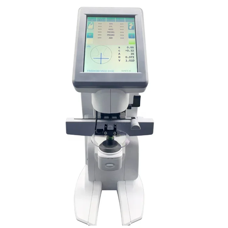 Китайский 5,6 дюймовый сенсорный экран цифровой Nidek Авто Lensmeter цена с PD/ 57 мм Термопринтер/испытание на УФ-излучение