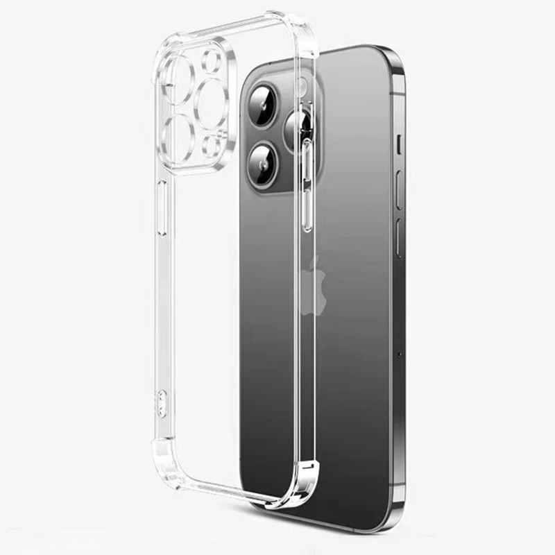 Роскошный прозрачный противоударный чехол для iPhone 15 14 13 12 11 Pro Max, чехол для телефона iPhone 13 12 Mini X XR XS 7 8 Plus se, задняя крышка