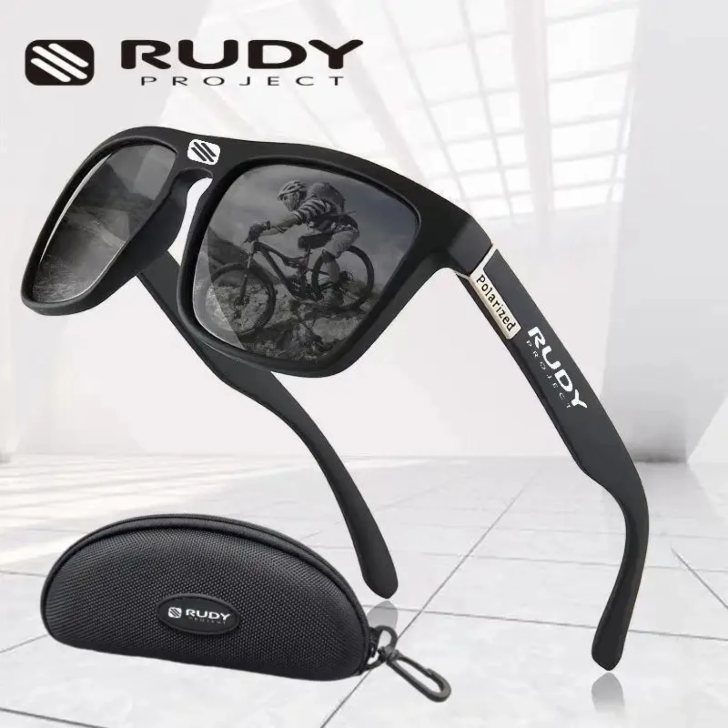 Фото RUDY PROJECT поляризационные солнцезащитные очки с защитой UV400 для мужчин и женщин, уличные солнцезащитные очки для охоты, рыбалки, вождения, велосипеда, кожаный костюм №2