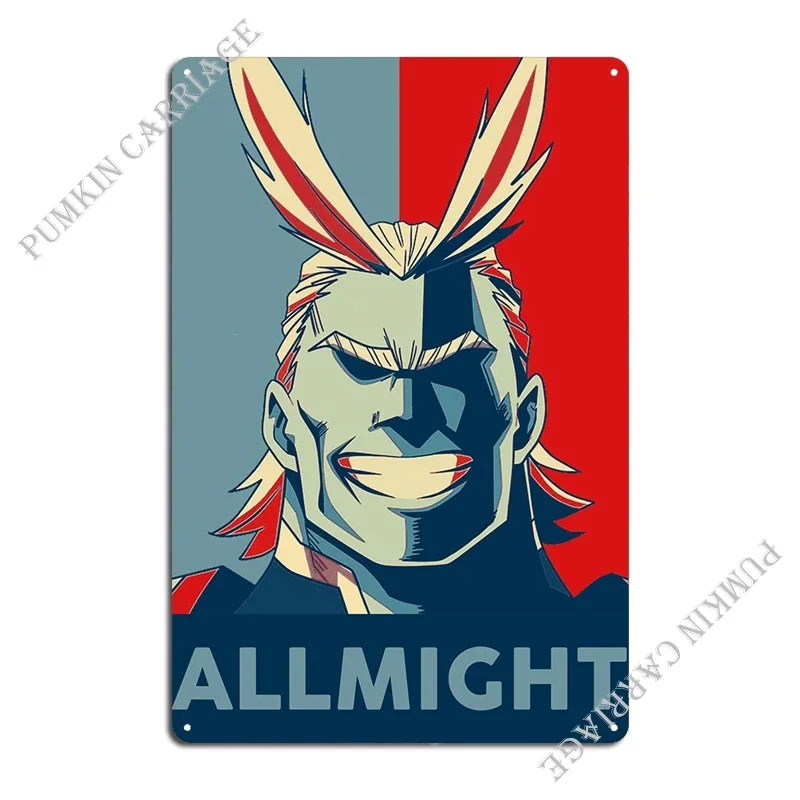 Фото Плакат с металлической табличкой Allmight, клуб, клуб, вечеринка, печать персонажей, жестяная вывеска, плакат №2
