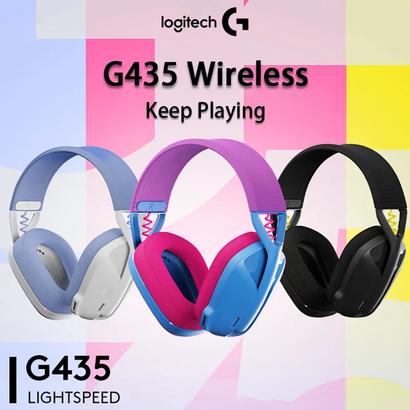 Фото Беспроводная игровая гарнитура Logitech G435 LIGHTSPEED, геймерские Bluetooth наушники с объемным звуком 7,1, совместимые с играми и музыкой №2