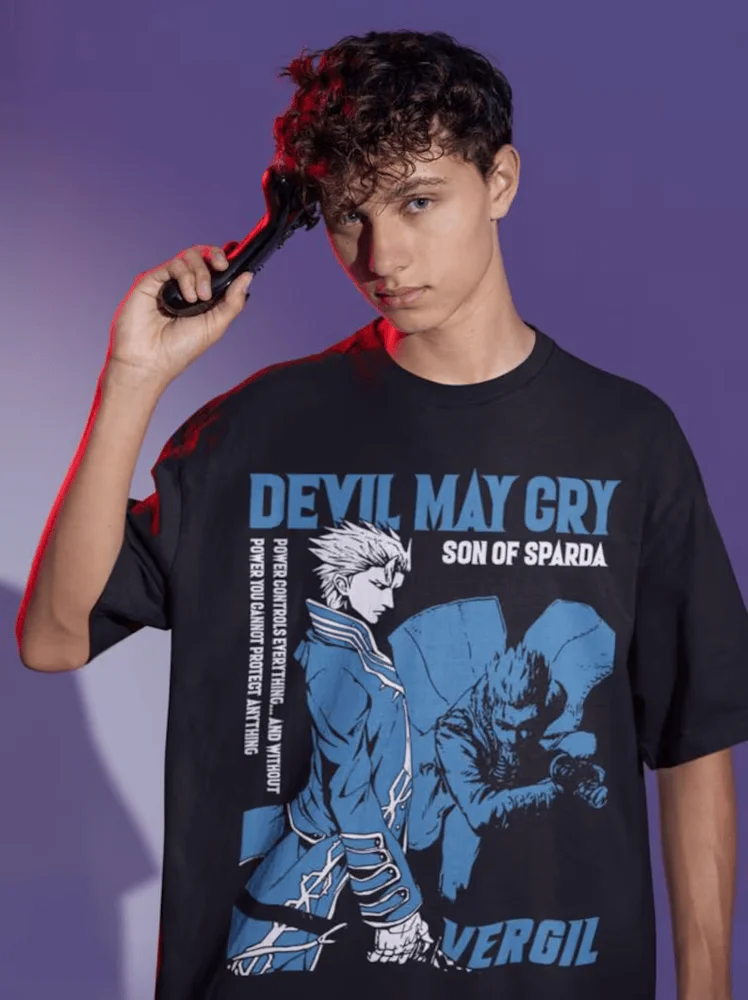 Фото Мужская хлопковая футболка унисекс Devil May Cry Virgil, все размеры №5