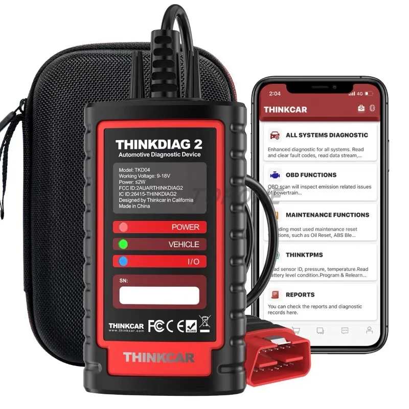 THINKCAR THINKDIAG 2 автомобильный сканер OBD2 считыватель кодов полная система 16 сбросов CAN FD ECU кодирование авто профессиональные диагностические инструменты