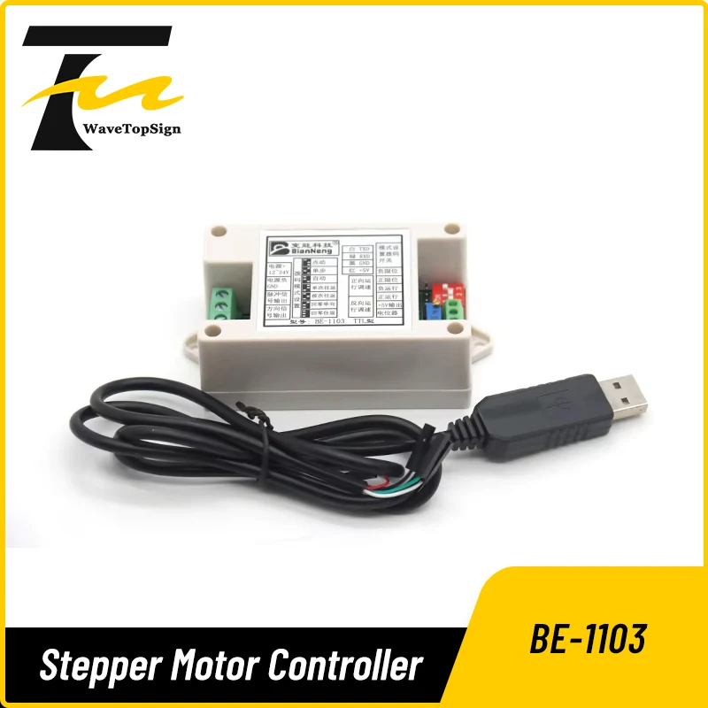 Контроллер шагового двигателя WaveTopSign BE-1103 для импульсного сервопривода PLC, импульсный потенциометр, двухступенчатое регулирование скорости