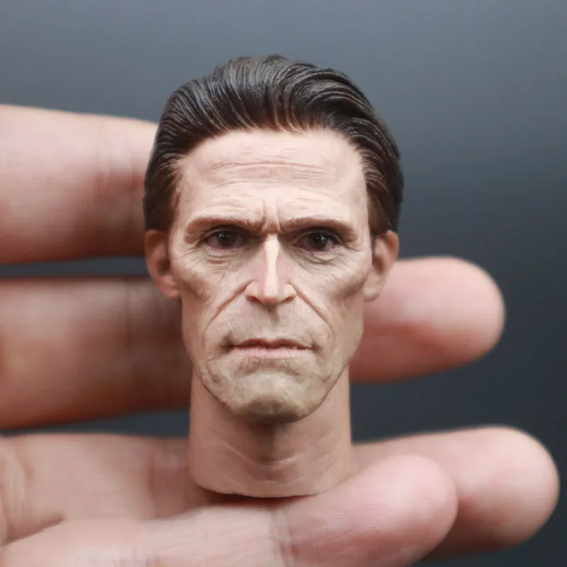 Зеленые Монстры 1/6, голова Виллема Dafoe, Мужская голова солдата, Резьбовая модель, подходит для 12 дюймов, фигурка тела, кукла для искусственной кожи