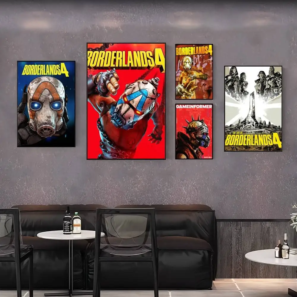 Игра B-BorDerLands-S 4, постер высокого качества, эстетическое украшение для стены в общежитии, гостиной, наклейки для рисования